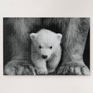 Mère Avec Bébé Ours Polaire Faune Puzzle Puzzle