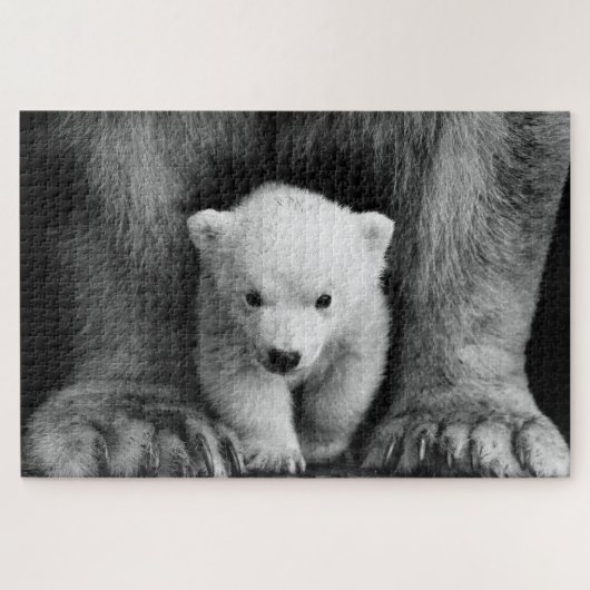 Mère Avec Bébé Ours Polaire Faune Puzzle Puzzle (Horizontal)