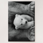 Mère Avec Bébé Ours Polaire Faune Puzzle Puzzle (Vertical)