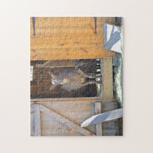 Mère Avec Bébé Puzzle de chèvre (Vertical)