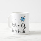 Mère bleue de mariage de papillon de la tasse de (Devant gauche)