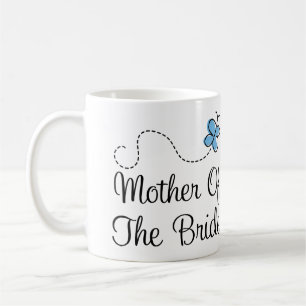 Mère bleue de mariage de papillon de la tasse de