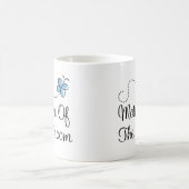 Mère bleue de mariage de papillon de la tasse de (Centre)
