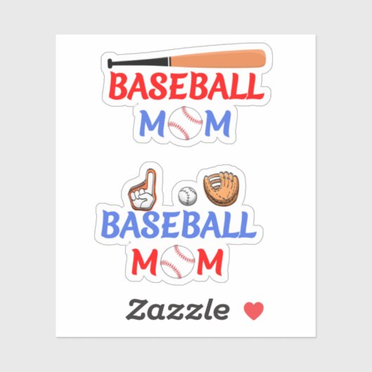 Mère Cadeau, Stickers Maman Baseball (Feuille)
