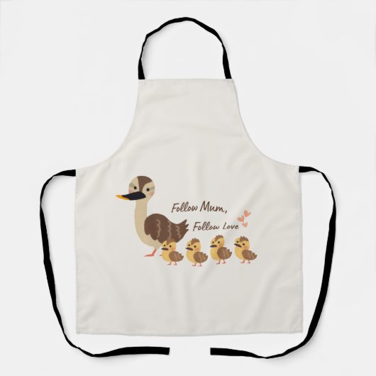 Mère cane mignonne et canetons tablier de cuisine (Recto)