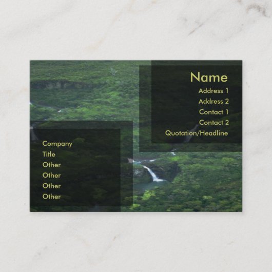 Mère Carte de visite de la nature (Devant)