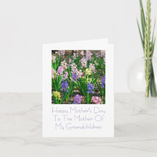 "Mère carte du jour de mère à mes petits-enfants" (Devant)