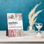 Mère coeur de la famille 4 plaque photo (Côté)