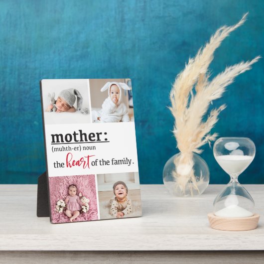 Mère coeur de la famille 4 plaque photo (Côté)