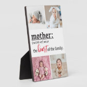 Mère coeur de la famille 4 plaque photo (Côté)