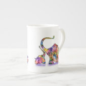 Mère colorée et bébé Eléphant Mug (Devant droit)