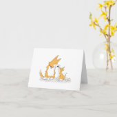 Mère corgi et chiot carte de fête des mères (Fleur jaune)