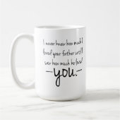 Mère dans la tasse de café de citation de fille (Gauche)