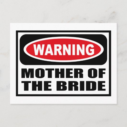 MÈRE D'Avertissement DE LA CARTE Postale BRIDE (Devant)