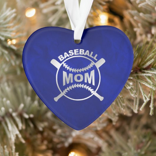 Mère de baseball en argent bleu (Arbre)