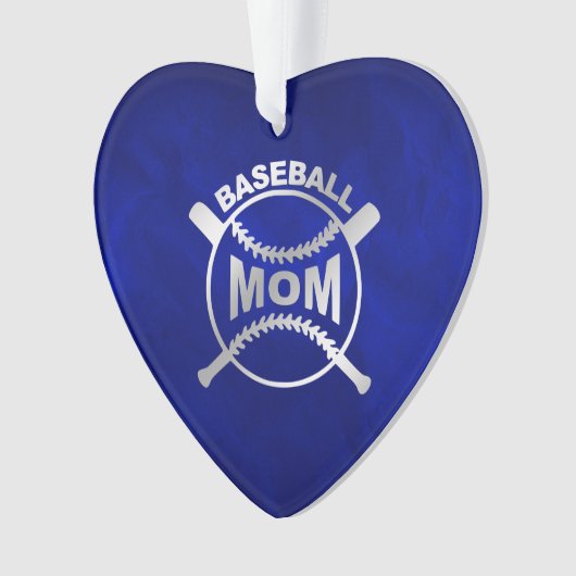 Mère de baseball en argent bleu (devant)