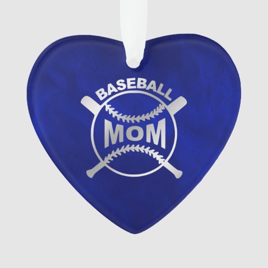 Mère de baseball en argent bleu (devant)