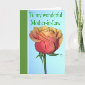 Mère de belle-mère Fête des mères avec carte de vo (Devant)