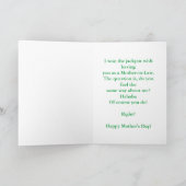 Mère de belle-mère Fête des mères avec carte de vo (Intérieur)