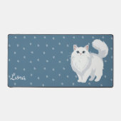 Mère de chat blanc aux cheveux longs personnalisée (Recto)