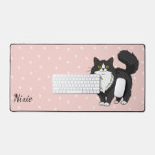 Mère de chat smoking à poils longs personnalisé (Clavier et souris)