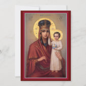 Mère de Dieu Soutien de l'Humble carte de prière (Devant)