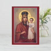 Mère de Dieu Soutien de l'Humble carte de prière (Debout devant)