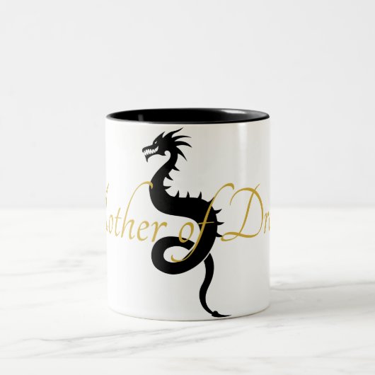 Mère de dragons Mug (Noir et Or) (Centre)