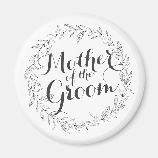 Mère de la chambre simple Mariage floral | Magnet (Devant)