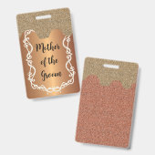 Mère de la Groom Hen Night badge lanyard (Avant & arrière)