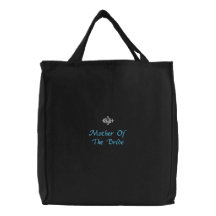 Mère De La Mariage Mariée Sac Brodé Noir
