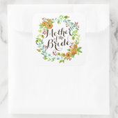 Mère de la mariée Aquarelle Mariage Sticker Seal (Sac)