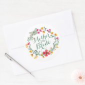 Mère de la mariée Élégant Sticker Mariage Floral (Enveloppe)