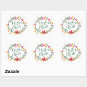 Mère de la mariée Élégant Sticker Mariage Floral (Feuille)