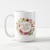 Mère de la mariée Floral Mariage classique Mug (Gauche)