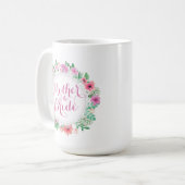 Mère de la mariée Floral Mariage classique Mug (Devant gauche)