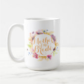 Mère de la mariée Floral Mariage classique Mug (Gauche)