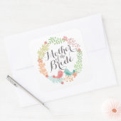 Mère de la mariée Floral Wreath Mariage Sticker (Enveloppe)