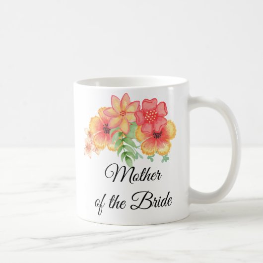 Mère de la mariée florale Bouquet Mug (Droite)