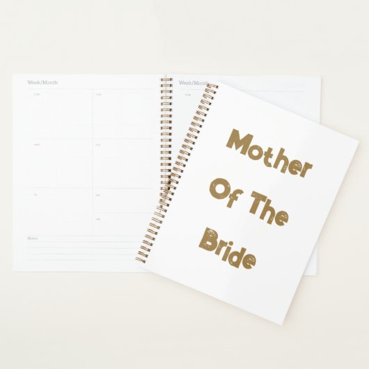 Mère De La Mariée Mariage Gold White Cadeau Favor (Devant avec enveloppe)