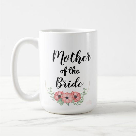 Mère de la mariée mariage mug (Gauche)