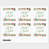 Mère de la mariée Mariage Sticker Sceau (Feuille)