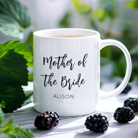Mère de la mariée mug mariage noir blanc