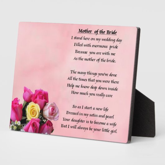 Mère de la mariée - Plaque Rose (Côté)