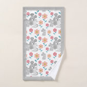 Mère de la souris, bébés frontière grise Fête des  (Serviette à main)