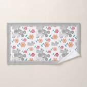 Mère de la souris, bébés frontière grise Fête des  (Serviette à main)