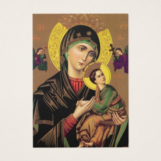 Mère de l'aide perpétuelle Prière funéraire Carte (Devant)