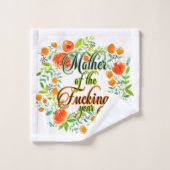 Mère de l'année F*cking Fleur sauvage Floral Maman (Gant de toilette)
