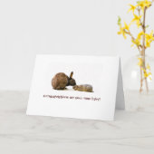 Mère de lapin et bébé - nouvelle carte de bébé (Fleur jaune)