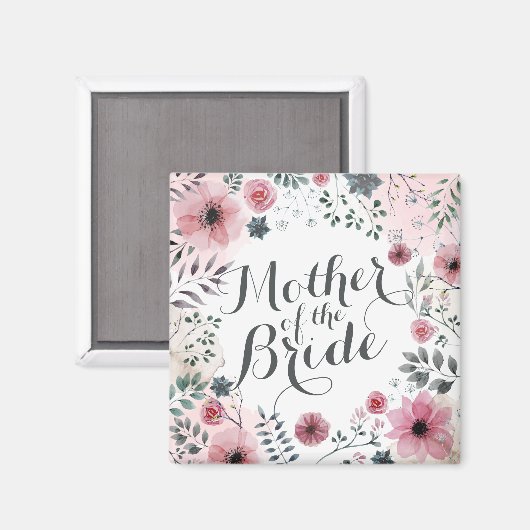 Mère de l'aquarelle de mariée | Magnet (Recto/Verso)